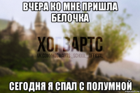 вчера ко мне пришла белочка сегодня я спал с полумной