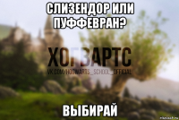 слизендор или пуффевран? выбирай