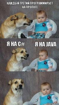 каждый третий программирует на прологе я на C# Я на Java