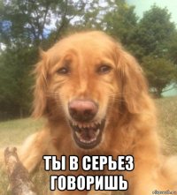  ты в серьез говоришь