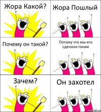 Жора Какой? Жора Пошлый Почему он такой? Потому что мы его сделали таким Зачем? Он захотел