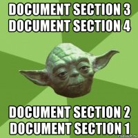 document section 3 document section 4 document section 2 document section 1