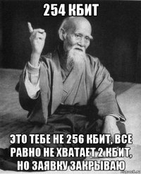 254 кбит это тебе не 256 кбит, все равно не хватает 2 кбит, но заявку закрываю