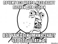 почему все штатф называют палкой для селфи вот каждый умник знает что это штатиф!