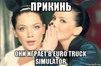 прикинь они играет в euro truck simulator