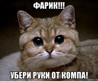 фарик!!! убери руки от компа!