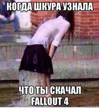 когда шкура узнала что ты скачал fallout 4