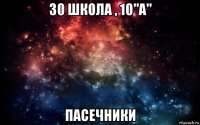 30 школа , 10"а" пасечники