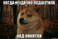 когда неудачно подшутила над никитой