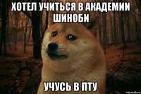 хотел учиться в академии шиноби учусь в пту