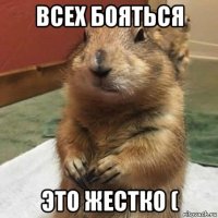 всех бояться это жестко (