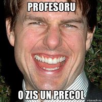 profesoru o zis un precol