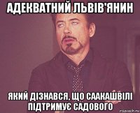 адекватний львів'янин який дізнався, що саакашвілі підтримує садового