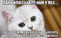 панфилюська!!!!-нам 9 мес.... за это время можно ребенка. выносить и родить,а мы до сих пор ссоримся(((((