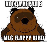 когда играл в mlg flappy bird