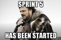 sprint 5 has been started