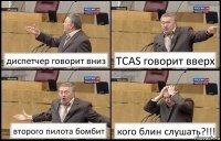 диспетчер говорит вниз TCAS говорит вверх второго пилота бомбит кого блин слушать?!!!