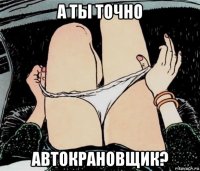 а ты точно автокрановщик?