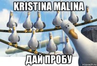 kristina malina дай пробу