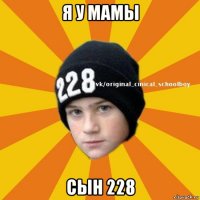 я у мамы сын 228