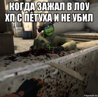 когда зажал в лоу хп с петуха и не убил 