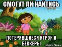 смогут ли найтись потерявшиеся игрок и беккеры