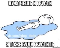 ну хочешь и грусти я тоже буду грустить