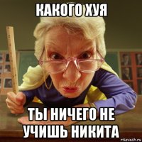 какого хуя ты ничего не учишь никита