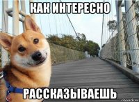 как интересно рассказываешь