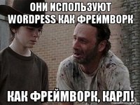 они используют wordpess как фреймворк как фреймворк, карл!