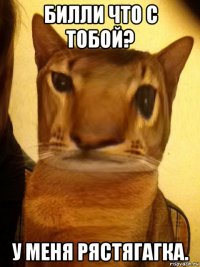 билли что с тобой? у меня рястягагка.
