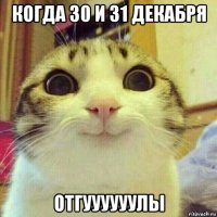 когда 30 и 31 декабря отгуууууулы