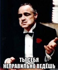  ты себя неправильно ведёшь