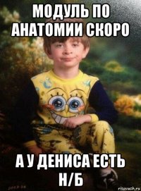 модуль по анатомии скоро а у дениса есть н/б