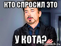 кто спросил это у кота?