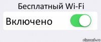 Бесплатный Wi-Fi Включено 