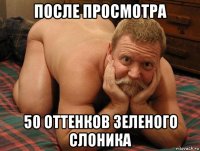 после просмотра 50 оттенков зеленого слоника