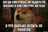 когда смотришь на задачу по физике а она смотрит на тебя а что дальше делать, не понятно