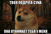 твоя подруга-сука она отнимает тебя у меня