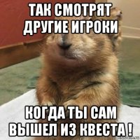 так смотрят другие игроки когда ты сам вышел из квеста !