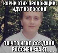 корни этих провокаций идут из россии то,что игил создано россией-факт
