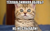 тёплая зимняя обувь? не, не слыхали!