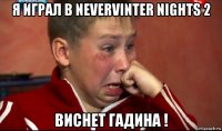 я играл в nevervinter nights 2 виснет гадина !