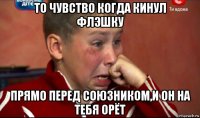 то чувство когда кинул флэшку прямо перед союзником,и он на тебя орёт