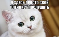 я здесь просто свой плейлист послушать 