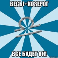 весы+козерог все будет ок!