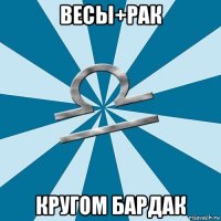 весы+рак кругом бардак