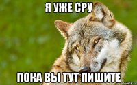 я уже сру пока вы тут пишите