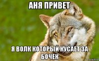 аня привет я волк который кусает за бочек