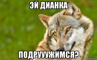 эй дианка подрууужимся?